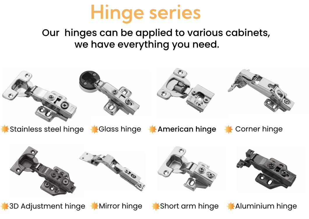 hinge series stainless steel hinge glass hinge american hinge 3D adjustment hinge mirror hinge short arm hinge aluminium hinge
