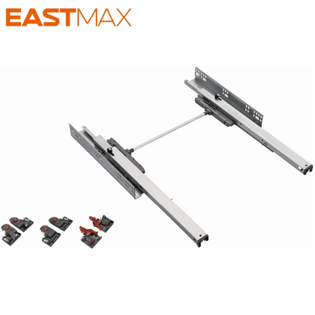 TY301SF Full extension push-open with synchronize rail& clip 16/19board