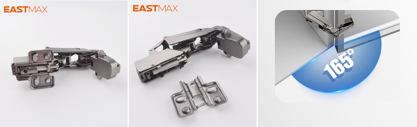 165 degree soft close cabinet hinge