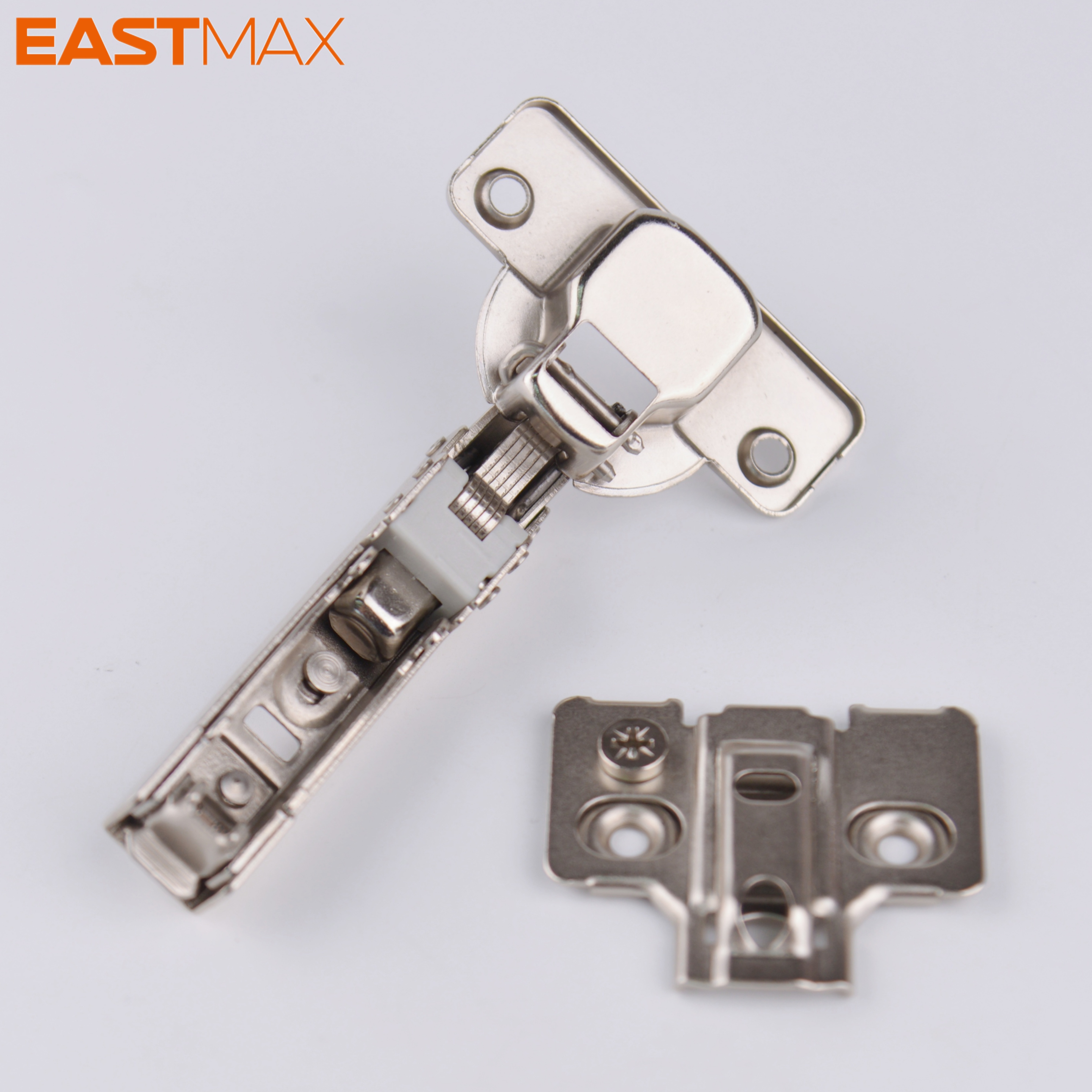Clip on Two Way Soft Closing Hinge with CAM Adjustment 3D Base Plate for Cabinet Door