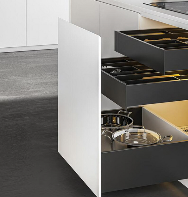 DL29 Super Slim Box with Rear Adiustment with Full Extension Svnchronize Soft-closing Slide