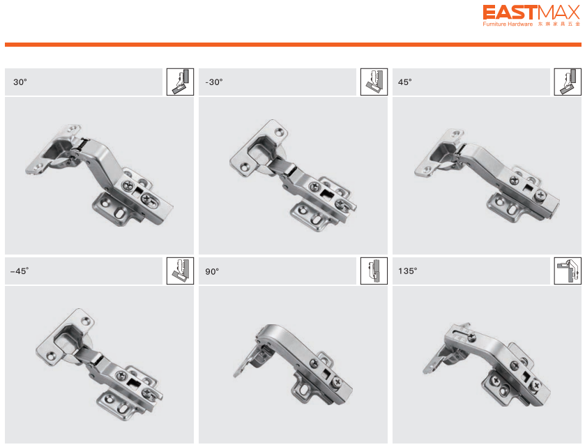 special angle hinge