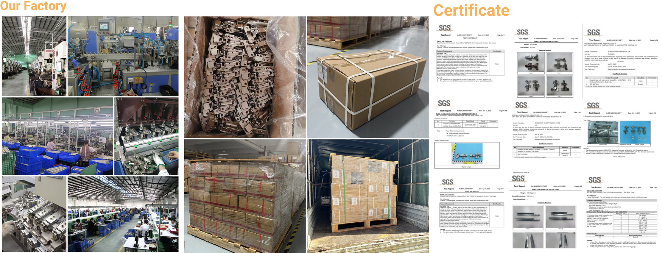 our factory and Certificate