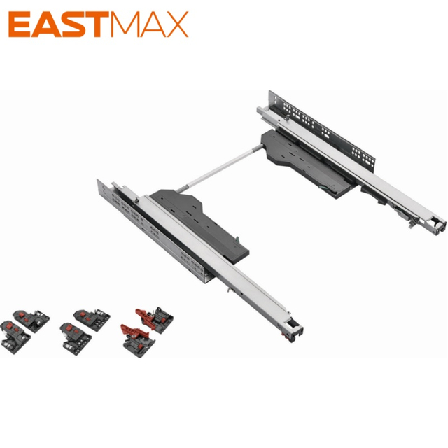 TY310 Full extension soft-closing push-open with synchronize rail& clip 16/19board