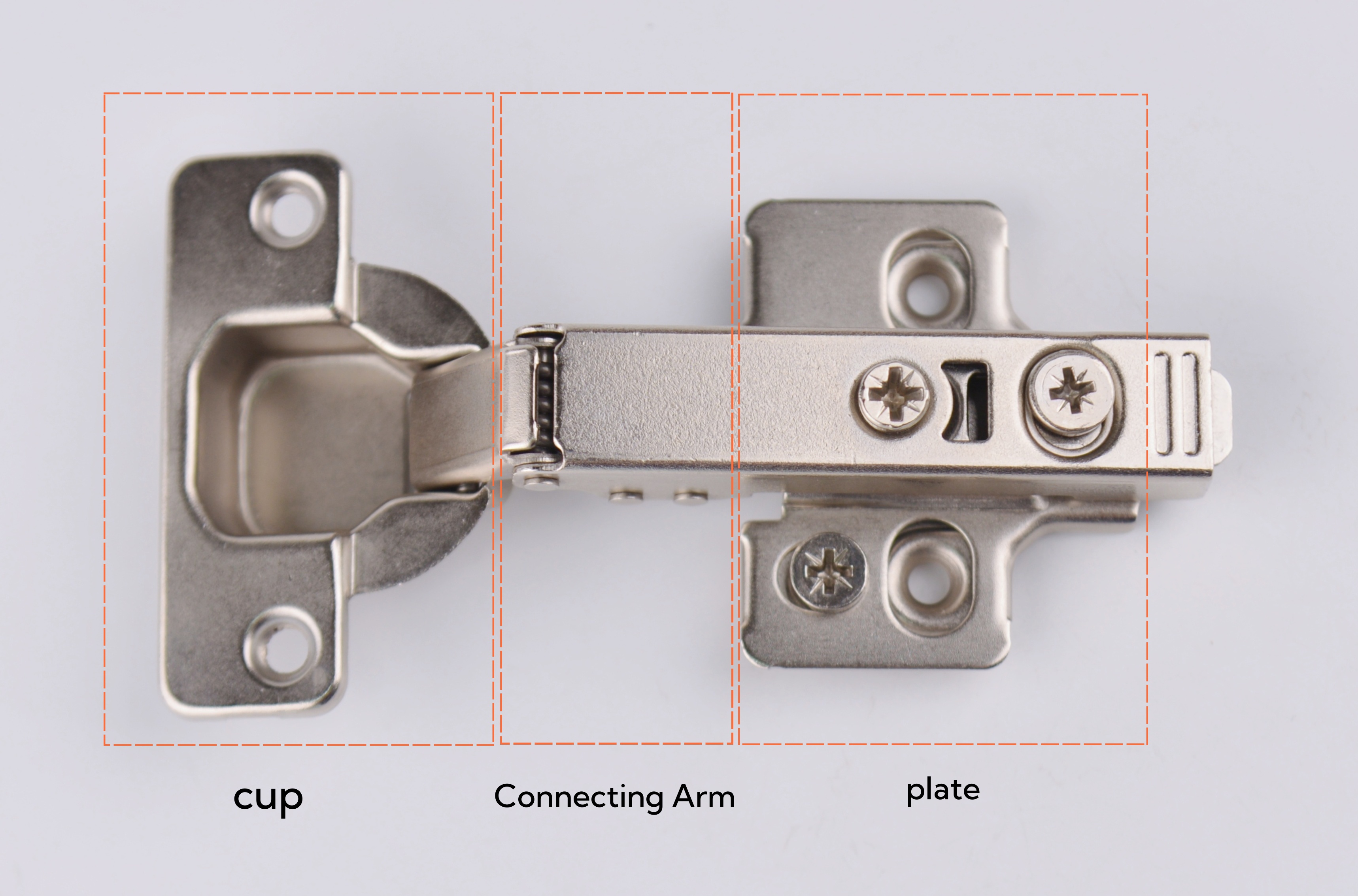 hinge cup and mounting plate