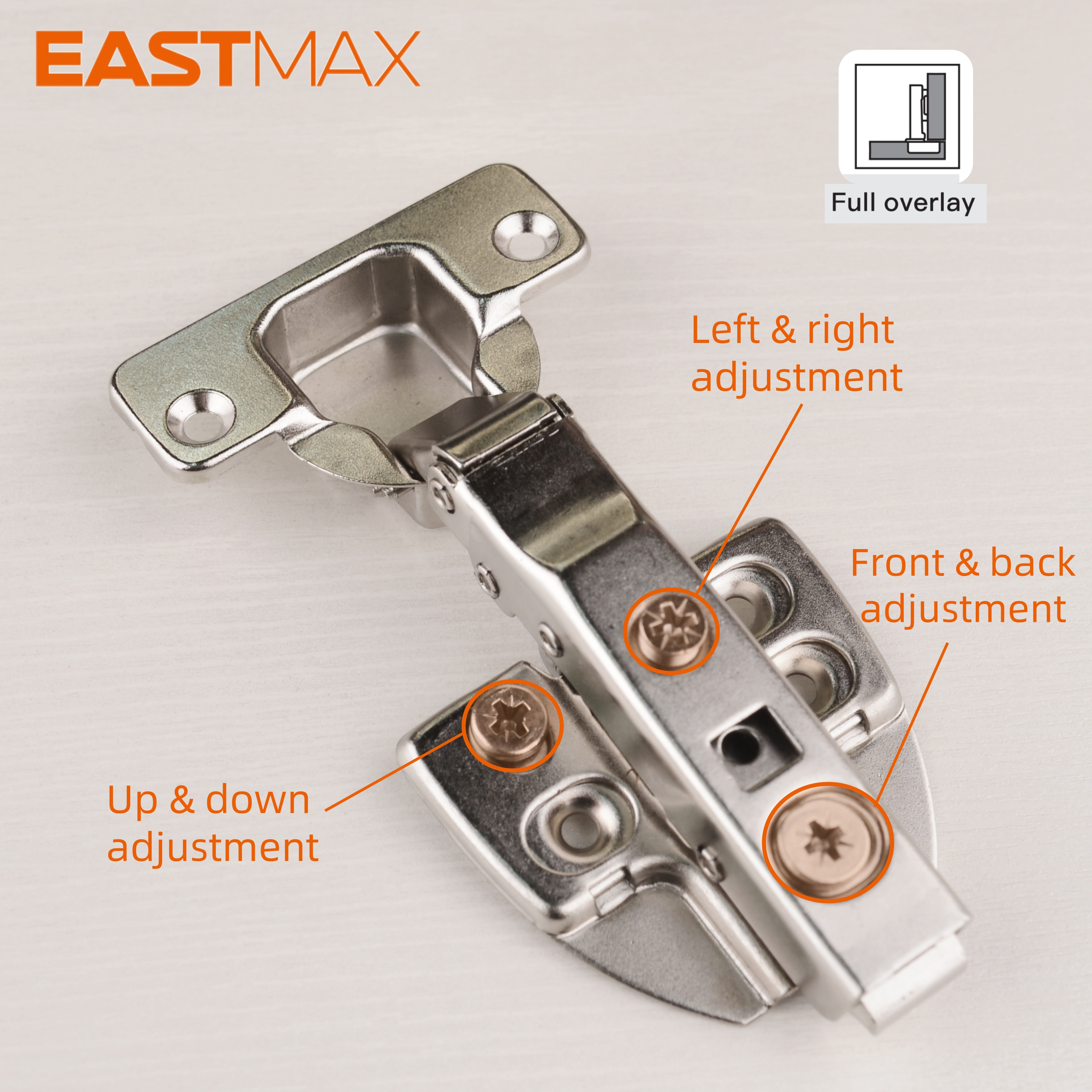 hinge 3D adjustment